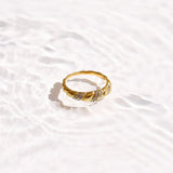 Crystal Twist Dome Ring