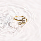 Sparkle Initial Wrap Ring
