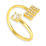 Sparkle Initial Wrap Ring